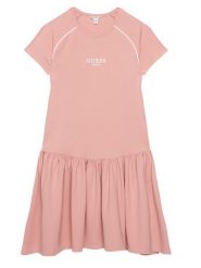 Guess Sukienka codzienna J6RK02 KCY62 Różowy Regular Fit. Czerwone sukienki dziewczęce Guess, z aplikacjami, z syntetyku, bez ramiączek. Za 289.99 zł.
