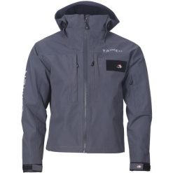 Kurtka wędkarska do brodzenia Taimen Khovd Wading Jacket - Drift Gray. Szare kurtki męskie TAIMEN, l, bez wzorów, z materiału, biznesowe, bez kaptura. Za 699.99 zł.
