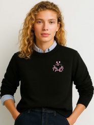 WOOOP Bluza w kolorze czarnym rozmiar: XL. Czarne bluzy bez kaptura damskie Wooop, xl, z bawełny. Za 95.69 zł.