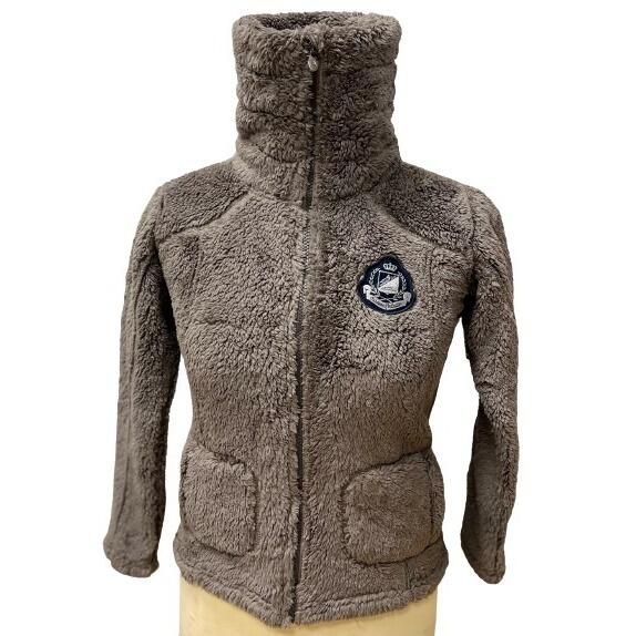 Dziewczęca kurtka polarowa Peak Mountain coral sherpaGasana. Brązowe kurtki narciarskie i snowboardowe damskie Peak Mountain, bez wzorów, z polaru, bez kaptura, narciarskie. Za 130.00 zł.