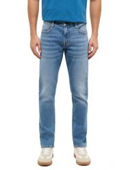 Męskie Spodnie Jeansowe Mustang Style Oregon Slim Denim Blue 1017433 5000 583. Niebieskie spodnie materiałowe męskie Mustang, bez wzorów, z denimu. Za 239.99 zł.