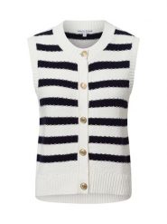 Marie Lund Sweter Kobiety Bawełna biały|niebieski, S. Białe swetry klasyczne damskie Marie Lund, s, z bawełny, bez kołnierzyka. Za 169.95 zł.