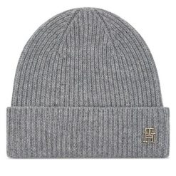 Czapka Tommy Hilfiger. Szare czapki zimowe damskie Tommy Hilfiger. Za 379.99 zł.