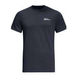 T-shirt męski Jack Wolfskin Essential. Niebieskie t-shirty męskie Jack Wolfskin, m, bez wzorów, bez kołnierzyka. Za 152.75 zł.