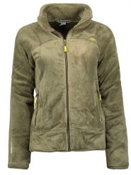 Geographical Norway Kurtka polarowa "Upaline" w kolorze oliwkowym rozmiar: S. Brązowe kurtki damskie Geographical Norway, s, bez wzorów, z polaru, bez kaptura. Za 120.79 zł.