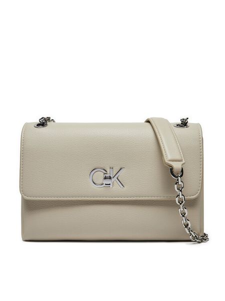 Calvin Klein Torebka K60K612554 Écru. Torebki klasyczne damskie CALVIN KLEIN, bez wzorów, ze skóry, bez dodatków. Za 579.99 zł.