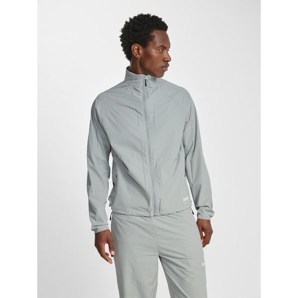 Kurtka z dresu Hummel Pulse. Szare kurtki męskie HUMMEL, bez wzorów, z dresówki, sportowe, bez kaptura. Za 286.50 zł.