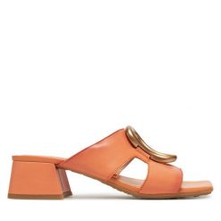 Klapki Hispanitas. Pomarańczowe klapki damskie Hispanitas, bez wzorów, bez obcasa. Za 499.99 zł.