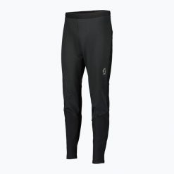 Spodnie do biegania męskie SCOTT Endurance Gore-Tex Windstopper. Czarne spodnie materiałowe męskie Scott, bez wzorów, z elastanu. Za 379.99 zł.