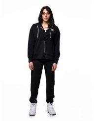 Bluza z kaptur na co dzień na siłownię. Białe bluzy sportowe damskie LEONE 1947 APPAREL, bez wzorów, z dresówki, bez ramiączek, z kapturem. Za 210.46 zł.