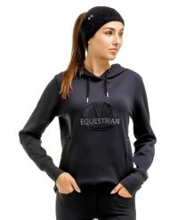 Bluza jeździecka Lumina Equus. Czarne bluzy sportowe damskie EQUUS BRAND, l. Za 189.00 zł.