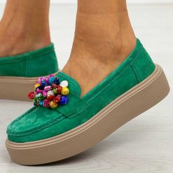Zielone skórzane mokasyny damskie Filippo Dp6765/25. Zielone mokasyny damskie Filippo, z jeansu. Za 229.00 zł.