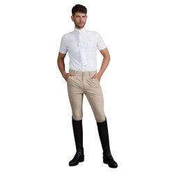 Spodnie jeździeckie o średniej przyczepności Premier Equine Ludis. Brązowe spodnie materiałowe męskie PREMIER EQUINE, bez wzorów, z materiału, eleganckie. Za 437.00 zł.