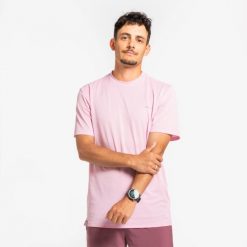 Koszulka do biegania męska Kiprun "Bougeons en Rose". Czerwone t-shirty sportowe męskie KIPRUN, m, z dzianiny, bez ramiączek, do biegania. Za 69.99 zł.