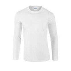 Koszulka Z Długim Rękawem Dla Dorosłych Unisex Soft Touch. Szare topy sportowe damskie Gildan, m, bez wzorów, z bawełny, bez ramiączek. Za 55.99 zł.