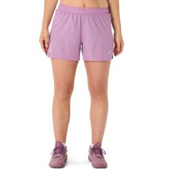 Damskie szorty 2 w 1 Asics Court. Fioletowe szorty damskie Asics, bez wzorów, z materiału, eleganckie. Za 170.00 zł.