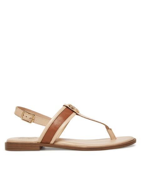 Beverly Hills Polo Club Sandały WI16-BAGA-03 Beżowy. Brązowe sandały damskie Beverly Hills Polo Club, bez wzorów, ze skóry, bez obcasa, na płaskiej podeszwie. Za 229.99 zł.