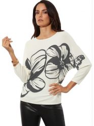 Creation L Bluzka w kolorze kremowym rozmiar: 44. Brązowe bluzki damskie creation L, l, bez wzorów, bez kołnierzyka, bez ramiączek. Za 109.95 zł.