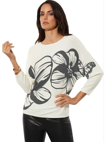 Creation L Bluzka w kolorze kremowym rozmiar: 44. Brązowe bluzki damskie creation L, l, bez wzorów, bez kołnierzyka, bez ramiączek. Za 109.95 zł.