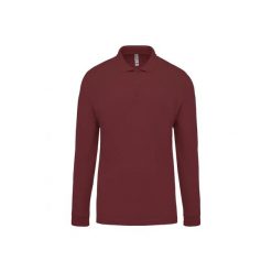 Koszulka polo z długim rękawem pique Kariban. Brązowe koszulki męskie z długim rękawem KARIBAN, xl, z bawełny. Za 92.00 zł.