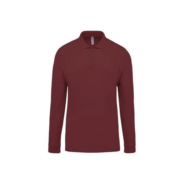 Koszulka polo z długim rękawem pique Kariban. Brązowe koszulki męskie z długim rękawem KARIBAN, xl, z bawełny. Za 92.00 zł.