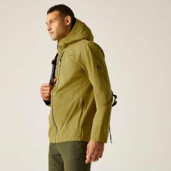 Męska wodoodporna kurtka z kapturem Radler. Żółte kurtki męskie Regatta, m, bez wzorów, z materiału, z kapturem. Za 649.99 zł.