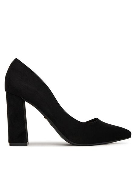 DeeZee Czółenka XLO-BLACK SU Czarny. Czarne czółenka damskie DeeZee, bez wzorów, z materiału, bez obcasa. Za 129.99 zł.