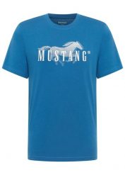 T-shirt Mustang Austin z czystej bawełny organicznej. Niebieskie t-shirty męskie bonprix, m, bez wzorów, z bawełny, bez kołnierzyka. Za 89.99 zł.