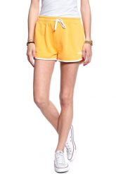DAMSKIE SPODENKI WRANGLER B&Y SHORT AMBER YELLOW W6066ICUY 112130415. Żółte szorty damskie Wrangler, bez wzorów. Za 99.99 zł.