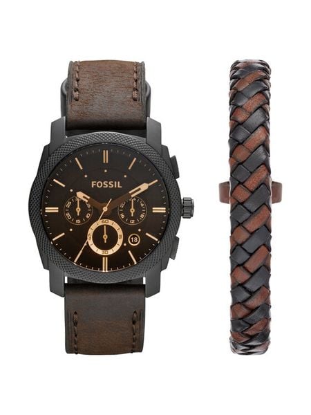 Fossil Zegarek Machine FS5251SET Czarny. Czarne zegarki męskie Fossil. Za 669.99 zł.