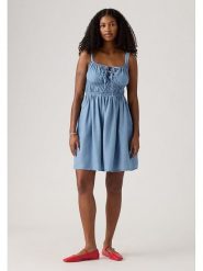 Levi's Sukienka w kolorze błękitnym rozmiar: S. Niebieskie sukienki damskie Levi's, na co dzień, s, bez wzorów, bez kołnierzyka, bez ramiączek, mini, proste. Za 169.67 zł.