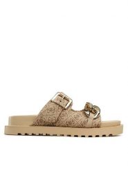 Guess Klapki Fatema2 FL6FT2 FAL03 Brązowy. Brązowe klapki damskie Guess, z aplikacjami, z materiału, bez obcasa. Za 309.99 zł.