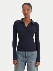 Tommy Jeans Bluzka Essential DW0DW21933 Granatowy Slim Fit. Niebieskie topy sportowe damskie Tommy Jeans, xl, bez wzorów, z bawełny, bez ramiączek. Za 289.99 zł.