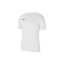 T-shirt sportowy z krótkim rękawem męski Nike Dri-Fit Park 20 Tee. Białe t-shirty męskie Nike, m, bez wzorów, z bawełny, bez kołnierzyka. Za 99.99 zł.