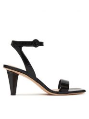 AGL Sandały Celia D689006PCPLUME0000 Czarny. Czarne sandały damskie AGL, bez wzorów, ze skóry, bez obcasa, na słupku. Za 1,739.00 zł.