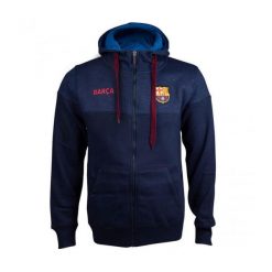 Bluza z kapturem męska FC Barcelona. Niebieskie bluzy z kapturem męskie FC Barcelona, l, z bawełny. Za 317.66 zł.