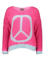 Miss goodlife Sweter w kolorze różowo-błękitnym rozmiar: S. Różowe swetry klasyczne damskie miss goodlife, s, z wełny, bez kołnierzyka. Za 153.71 zł.