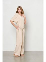 &Co Woman Bluzka "Misha" w kolorze beżowym rozmiar: XL. Brązowe bluzki damskie &Co Woman, xl, bez wzorów, bez kołnierzyka, bez ramiączek. Za 158.47 zł.