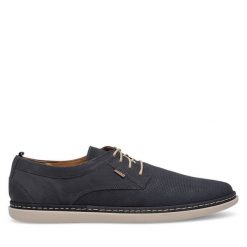 Półbuty Lasocki. Niebieskie półbuty męskie Lasocki, bez zapięcia. Za 199.99 zł.