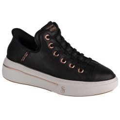 Buty sportowe Sneakersy damskie, Slip-Ins: Snoop One - OG Leather. Czarne buty sportowe na co dzień damskie Skechers, bez wzorów, trekkingowe. Za 449.99 zł.