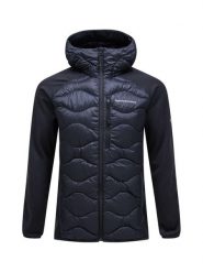 Kurtka Peak Performance puchowa męska Helium Down Hybrid Hood czarna - S. Czarne kurtki męskie Peak Performance, m, bez wzorów, z materiału, z kapturem. Za 999.00 zł.