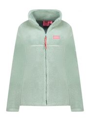 Geographical Norway Kurtka polarowa "Udolce" w kolorze miętowym rozmiar: L. Zielone kurtki damskie Geographical Norway, l, bez wzorów, z polaru, bez kaptura. Za 126.45 zł.