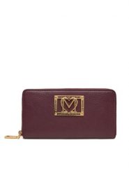 LOVE MOSCHINO Portfel JC5603PP1NLI0552 Bordowy. Czerwone portfele damskie Love Moschino, bez wzorów, ze skóry. Za 379.99 zł.