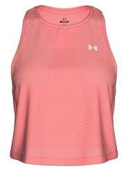 Under Armour Top sportowy w kolorze koralowym rozmiar: L. Czerwone topy sportowe damskie Under Armour, l, bez wzorów, z materiału, bez ramiączek. Za 69.99 zł.