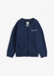 Kardigan oversize. Niebieskie kardigany damskie bonprix, bez wzorów. Za 54.99 zł.