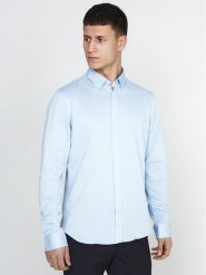 Matinique Koszula 30205262 Błękitny Regular Fit. Niebieskie koszule męskie Matinique, m, bez wzorów, z bawełny, bez kołnierzyka, bez ramiączek. Za 239.99 zł.
