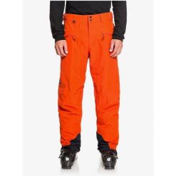 Spodnie snowboardowe męskie Quiksilver Boundry. Brązowe spodnie materiałowe męskie Quiksilver, bez wzorów, sportowe. Za 393.00 zł.