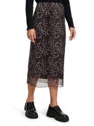 CARTOON Spódnica w kolorze czarno-brązowym rozmiar: 36. Brązowe spódniczki damskie Cartoon, bez wzorów, midi. Za 100.28 zł.