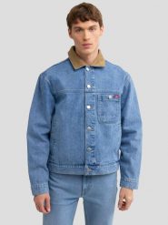 Kurtka męska jeansowa niebieska Nolan 177. Niebieskie kurtki męskie Big Star, l, bez wzorów, z denimu, klasyczne, bez kaptura. W wyprzedaży za 179.99 zł.
