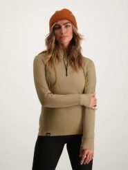 Bluza narciarska damska Poederbaas. Brązowe bluzy bez kaptura damskie POEDERBAAS, xl, z materiału. Za 151.68 zł.
